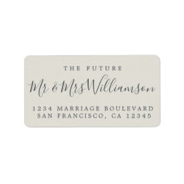 Chic Future Mr. Gray Wedding Return Address Etiket