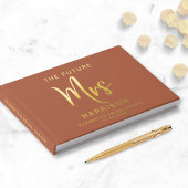 Chic Future Mrs Gold Foil Terracotta Vrijgezellenf Gastenboek