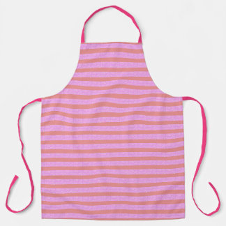 Chic futuristische geometrische strepen roze schort