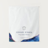 Chic Galaxy Stars Business Logo Naam Event Runner Wandkleed (Voorkant)