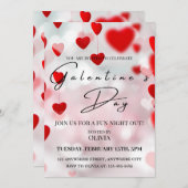 Chic Galentine's Day Celebration Uitnodigingskaart Kaart (Voorkant / Achterkant)