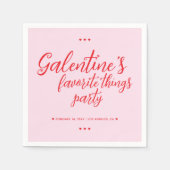 Chic Galentine's Favoriete Dingen Party Valentijn Servet (Voorkant)