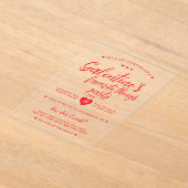 Chic Galentine's Favorite Things-feest Acryl Uitnodigingen (Laagn)