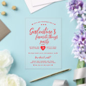 Chic Galentine's Favorite Things-feest  Acryl Uitnodigingen (Insitu (Huwelijk))