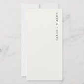 Chic Garden Chateau Waterverf Wedding Menu Card (Achterkant)