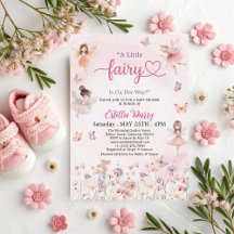 Chic Garden Floral Fairy Princess Girl Baby shower