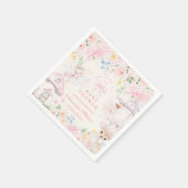 Chic Garden Floral Fairy Princess Girl Baby shower Servet (Hoek)