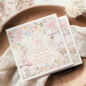 Chic Garden Floral Fairy Princess Girl Baby shower Servet