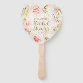 Chic Garden Flowers Vrijgezellenfeest Handwaaier (Voorkant)
