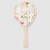 Chic Garden Flowers Vrijgezellenfeest Handwaaier (Voorkant)