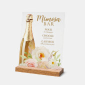 Chic Garden Flowers Vrijgezellenfeest Mimosa Acryl Bord (Hoek)