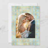 Chic Gatsby Art Deco Blue & Gold Couples Shower Kaart (Achterkant)