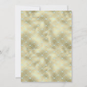 Chic Gatsby Art Deco Blue & Gold Rehearsal Dinner Kaart (Achterkant)