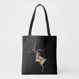 Chic Gay Pride Regenboog Lippen Zoenend Lesbisch P Tote Bag