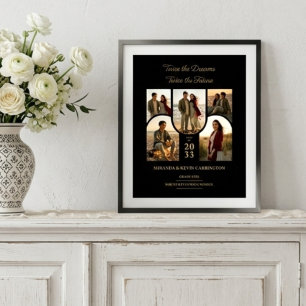 Chic Gebogen Collage Dubbele Graden Tweeling TMF26 Poster