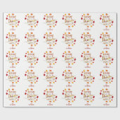 Chic Geef Bedankt Herfst Rustic Thanksgiving Monog Cadeaupapier (Vlak)