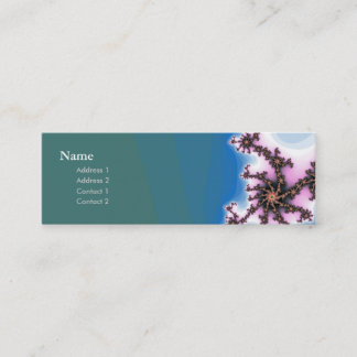 chic geek fractal colorful profile card mini visitekaartje