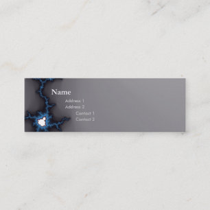 chic geek fractal dark profile card mini visitekaartje
