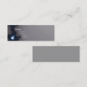 chic geek fractal dark profile card mini visitekaartje (Voorkant / Achterkant)