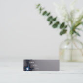 chic geek fractal dark profile card mini visitekaartje (Staand voorkant)