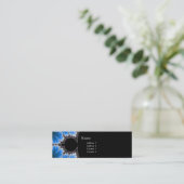 chic geek fractal dark profile card mini visitekaartje (Staand voorkant)