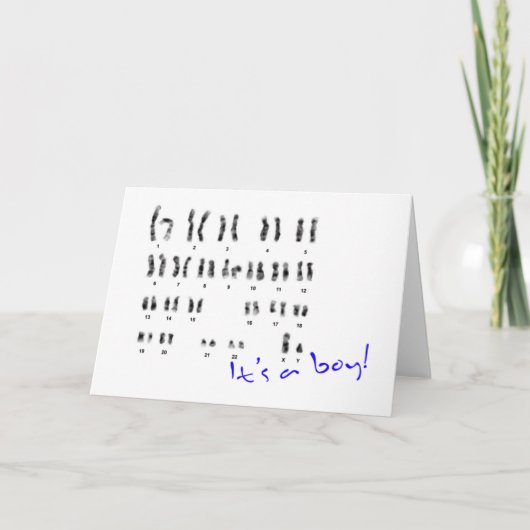 Chic geek greeting card "It's a Boy!" Aankondiging (Voorkant)