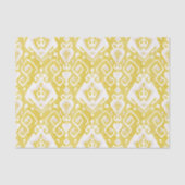 Chic-geel en grijs damasikatrooster tissuepapier (Voorkant)