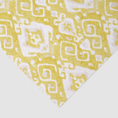 Chic-geel en grijs damasikatrooster tissuepapier (Detail)