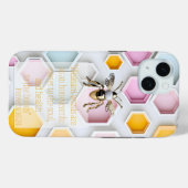 Chic Geloof Roze Geel Blauw Wit Bijenkorf Bij Case-Mate iPhone Case (Achterkant (horizontaal))