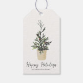 Chic Gelukkig Kerst Kerstboom  Cadeaulabel (Voorkant)