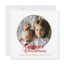 Chic Gelukkig Kerst Script Poinsettia Monogram