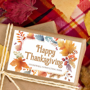 Chic Gelukkig Thanksgiving Aangepast Bedrijf Rechthoekige Sticker