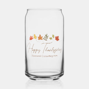 Chic Gelukkig Thanksgiving Bladeren Aangepast Bedr Blikvorm Glas