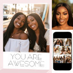 Chic Gelukkige Verjaardag 8 Foto Beste Vriendin Mo Kaart<br><div class="desc">Maak een verjaardag extra speciaal met een op maat gemaakte fotoverjaardagskaart! Dit stijlvolle ontwerp belicht een favoriete foto, gecombineerd met moderne typografie en een minimalistische uitstraling. Binnenin staat een tweede foto en op de achterkant staat een fotorooster met nog zes andere. U kunt de sjabloon eenvoudig personaliseren met uw eigen...</div>