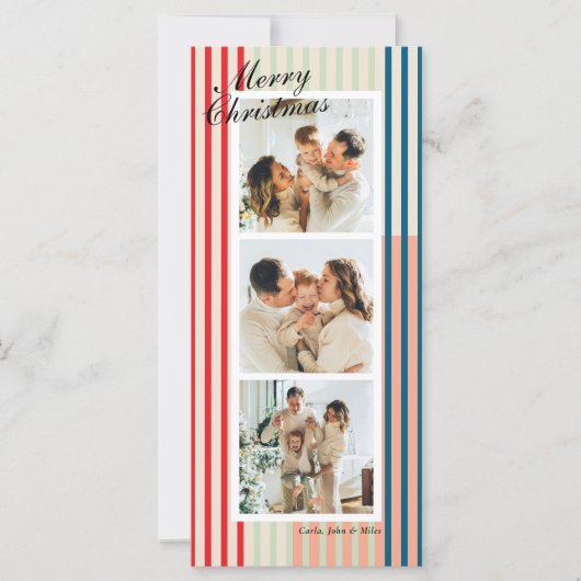 Chic Gemengde Kleur Verticale Streep 3 Foto Vakant (Voorkant)