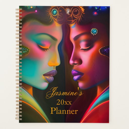 Chic Gemini Celestial Twins Jaarlijkse Planner (Voorkant)