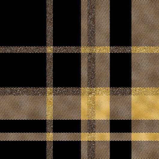 Chic Geometric Black Gold Monogram Blanket Fleece Deken