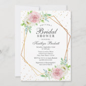 Chic Geometric Gold Foil Floral Vrijgezellenfeest Kaart (Voorkant)