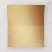 Chic Geometric Gold Foil Floral Wedding Plaatskaartje (Binnenkant ongevouwen)