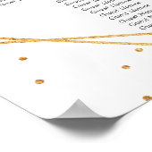 Chic Geometric Gold Foil Floral Wedding Poster (Hoek)