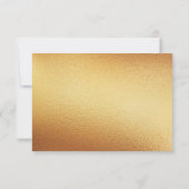 Chic Geometric Gold Foil Floral Wedding RSVP Kaart (Achterkant)