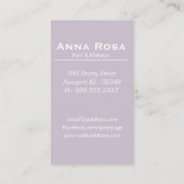 *~* Chic Geometric Gold Paarse Magenta Waterverf Visitekaartje (Achterkant)