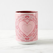 Chic Geometric Heart Mandala Personalized Mok (Midden)