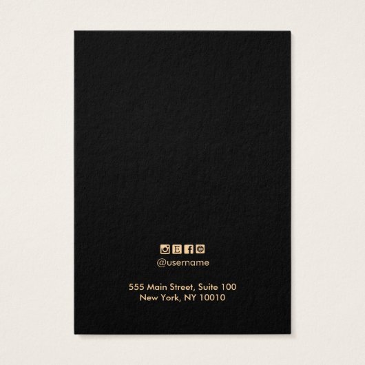 Chic Geometric Linen Earring Display Card Visitekaartje (Achterkant)