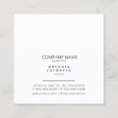 Chic Geometric Pattern Squared Black/White ID799 Vierkante Visitekaartje (Achterkant)