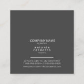 Chic Geometric Pattern Squared White/Black ID799 Vierkante Visitekaartje (Achterkant)