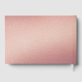 Chic Geometric Roos Gold Foil Floral Wedding Gastenboek (Achterkant)