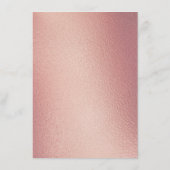 Chic Geometric Roos Gold Foil Floral Wedding Menu (Achterkant)