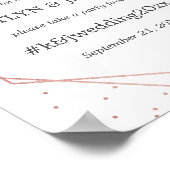 Chic Geometric Roos Gold Foil Floral Wedding Poster (Hoek)