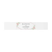 Chic Geometric Roos Gold Foil Floral Wedding Uitnodigingen Wikkel (Vlak)